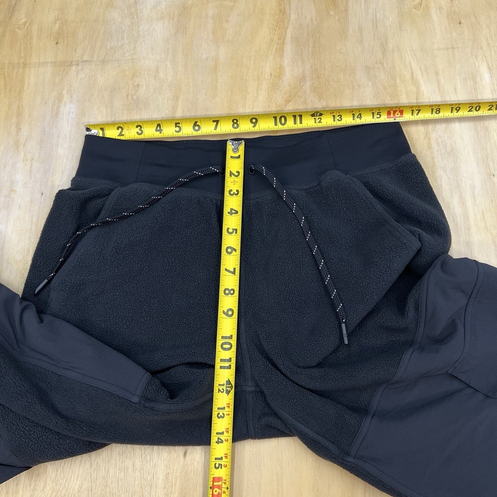 Lululemon Fleece High Rise Cargo Jogger Women Sz 12 (Waist 32-35) Black (No Tag) - Picture 10 of 16